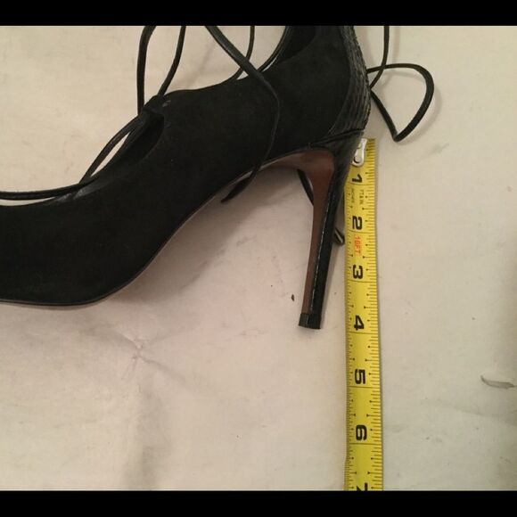 Donald J Pliner Lace Up Heels sz 9 Pella Black - Picture 8 of 13
